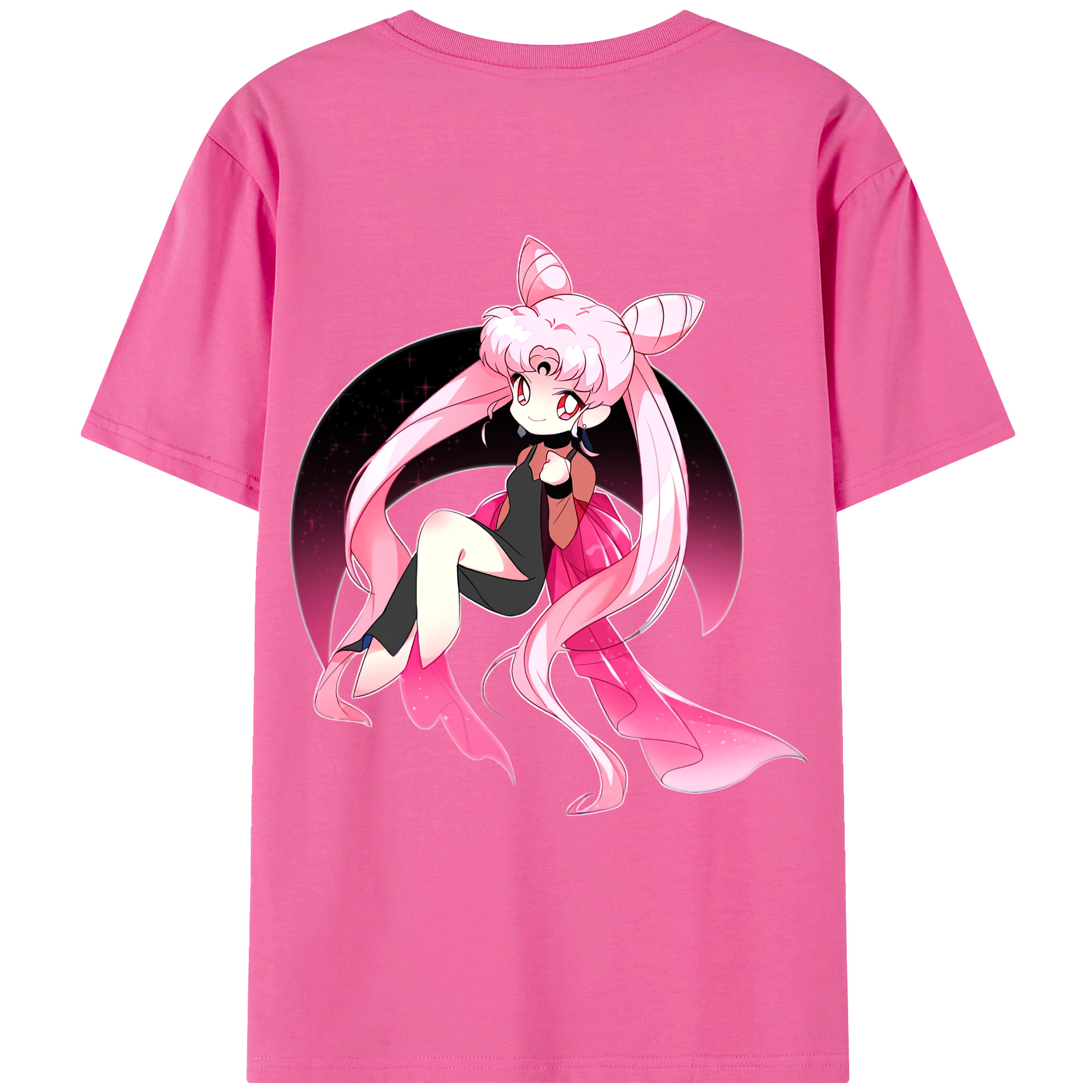 （画像用） 美少女戦士セーラームーン ちびうさ Sailor Moon Chibiusa Tsukino Usagi Small Lady Serenity レディース半袖Tシャツ(バックプリント)